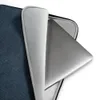 Midnight Indigo Woven Texture Laptop Sleeve — close-up woven textile pattern in deep navy and slate blue with horizontal