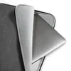 Slate Linen Minimal Laptop Sleeve — close-up woven linen textile texture in muted charcoal grey with natural horizontal