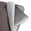 Dark Woven Texture Laptop Sleeve — fine dark checkerboard woven pattern in deep charcoal with warm burgundy and taupe