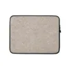 Herringbone Woven Earth Texture Laptop Sleeve — close-up herringbone woven fabric pattern in warm taupe and sandy beige