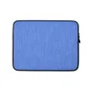 Azure Woven Texture Laptop Sleeve — close-up woven chambray fabric texture in cornflower blue with subtle tonal stripe