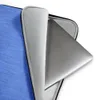 Azure Woven Texture Laptop Sleeve — close-up woven chambray fabric texture in cornflower blue with subtle tonal stripe