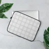Cloud White Quilted Laptop Sleeve — soft white quilted grid pattern with subtle stitched seams and a plush pillow-like