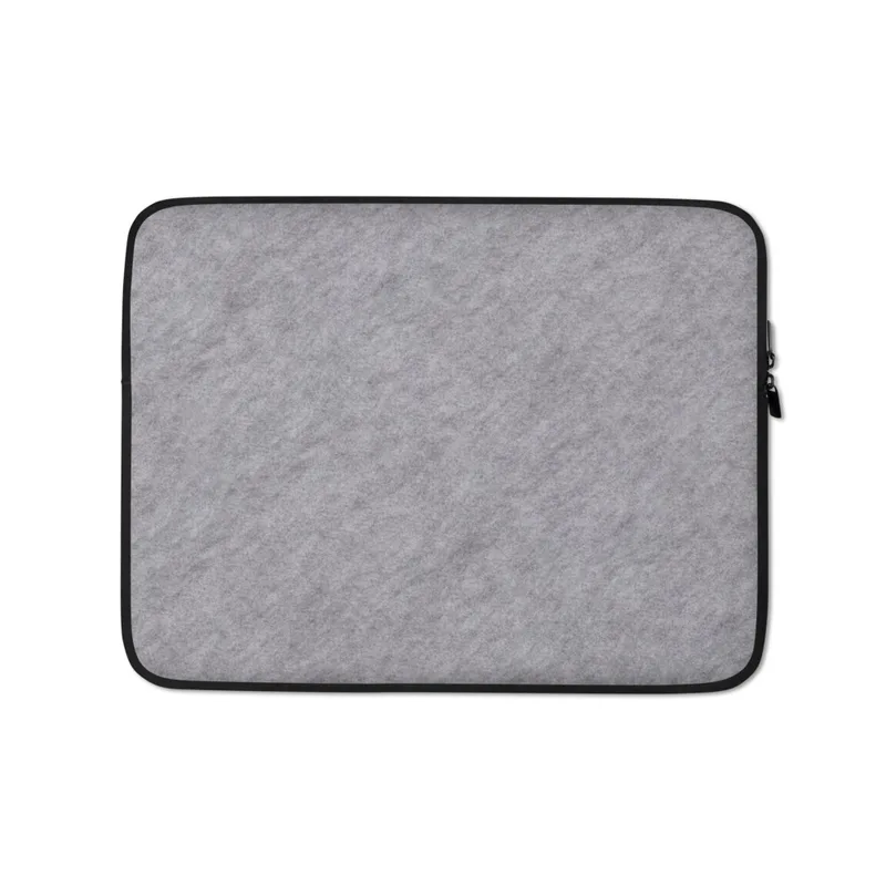 Heather Grey Essential Laptop Sleeve — soft heather grey melange textile texture with subtle tonal variation and a smooth