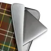 Tartan Highland Plaid Laptop Sleeve — classic tartan plaid with deep crimson red background, forest green blocks