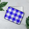 Classic Blue Gingham Laptop Sleeve — classic large-scale gingham pattern in vivid cobalt blue and white with a traditional