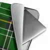 Celtic Green Tartan Laptop Sleeve — classic woven tartan pattern in deep forest green with intersecting black, white