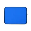 Azure Blue Minimalist Laptop Sleeve — solid vivid azure blue surface with subtle light crackle texture throughout