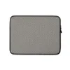 Refined Grid Texture Laptop Sleeve — fine micro-checkerboard pattern in taupe and slate gray with subtle arcing thread lines