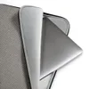 Refined Grid Texture Laptop Sleeve — fine micro-checkerboard pattern in taupe and slate gray with subtle arcing thread lines