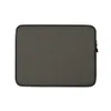 Charcoal Woven Texture Laptop Sleeve — close-up woven ribbed textile pattern in dark charcoal brown-gray tones with subtle