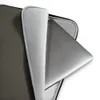 Charcoal Woven Texture Laptop Sleeve — close-up woven ribbed textile pattern in dark charcoal brown-gray tones with subtle