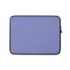 Periwinkle Grid Texture Laptop Sleeve — fine periwinkle and slate blue micro-checkerboard grid with faint organic marks