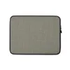 Slate Weave Minimal Laptop Sleeve — close-up woven textile pattern in muted slate grey and warm beige with a fine crosshatch