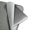 Coastal Weave Texture Laptop Sleeve — tightly woven checkerboard textile pattern in slate teal and warm beige with fine