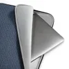 Ocean Depths Woven Texture Laptop Sleeve — close-up woven fabric texture in layered navy and slate blue horizontal bands