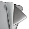 Classic Silver Minimalist Laptop Sleeve — smooth cool-toned silver-gray textile surface with subtle fabric texture