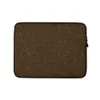 Cracked Earth Brown Terrain Laptop Sleeve — dark brown cracked earth surface with fine lighter brown fissure lines forming