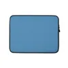 Calm Sky Blue Laptop Sleeve — smooth solid sky blue with subtle woven textile texture throughout