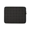 Dark Stone Grid Laptop Sleeve — repeating grid of dark charcoal octagonal tiles with small diamond-shaped intersections