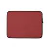 Classic Crimson Solid Laptop Sleeve — flat solid deep crimson red covering the entire surface with no pattern or additional