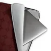 Crimson Lattice Velvet Laptop Sleeve — repeating diamond lattice pattern in deep crimson and dark wine tones with a soft
