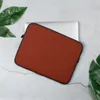 Crimson Terra Texture Laptop Sleeve — tone-on-tone crackle texture pattern in deep burnt crimson red, resembling aged