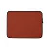 Crimson Terra Texture Laptop Sleeve — tone-on-tone crackle texture pattern in deep burnt crimson red, resembling aged