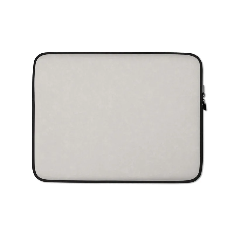 Gray Clean Slate Minimalist Laptop Sleeve — solid soft warm gray surface with a subtle matte texture and no printed imagery
