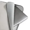 Gray Clean Slate Minimalist Laptop Sleeve — solid soft warm gray surface with a subtle matte texture and no printed imagery