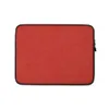 Scarlet Texture Laptop Sleeve — deep scarlet red surface with subtle mottled texture creating tonal variation across