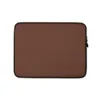 Rich Cognac Solid Laptop Sleeve — solid deep cognac brown with a smooth, even matte finish and no additional markings