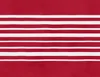 Classic Red Stripe Laptop Sleeve design — horizontal white stripes evenly spaced across a rich crimson red background