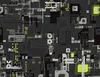 Circuit City Tech Laptop Sleeve design — overhead schematic of dense industrial circuitry with cooling fans, processor