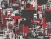Charcoal Circuit City Chaos Laptop Sleeve design — aerial abstract cityscape of intersecting grids and layered rectangular