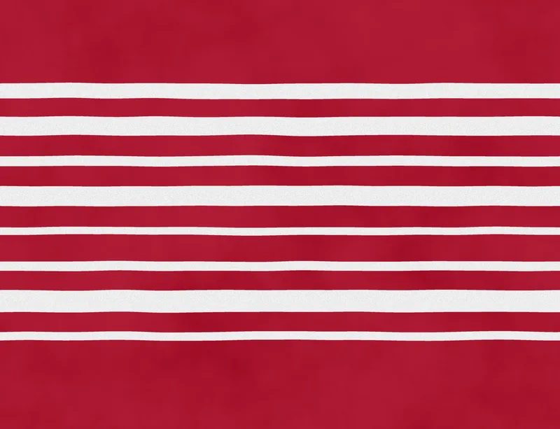 Bold Red Stripe Laptop Sleeve design — horizontal hand-painted red and white stripes on a deep crimson background, nautical