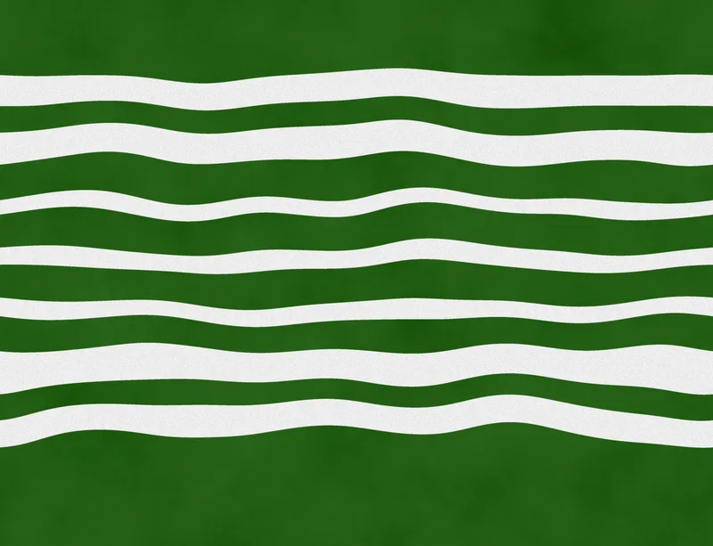 Green Wave Ripple Laptop Sleeve design — flowing white horizontal wavy stripes repeating across a deep forest green