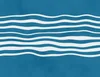 Ocean Wave Lines Laptop Sleeve design — flowing white wavy horizontal lines on a textured teal blue background, evoking calm