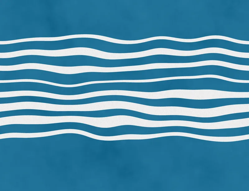 Ocean Wave Lines Laptop Sleeve design — flowing white wavy horizontal lines on a textured teal blue background, evoking calm