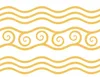 Golden Tides Wave Laptop Sleeve design — repeating golden yellow wave lines on white background with a center band
