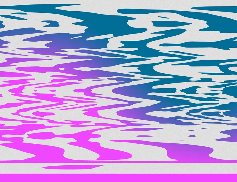 Neon Tide Wave Laptop Sleeve design — rippling water surface in a gradient from deep teal to electric magenta with organic