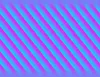 Neon Diagonal Stripe Rush Laptop Sleeve design — diagonal cyan and magenta gradient stripes cutting across a soft periwinkle