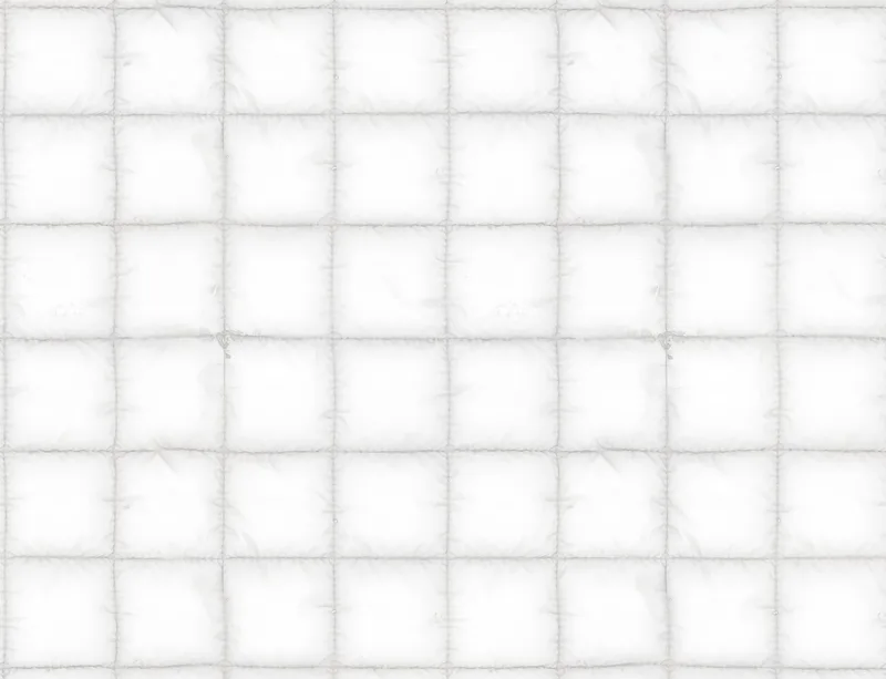 Cloud White Quilted Laptop Sleeve design — soft white quilted grid pattern with subtle stitched seams and a plush