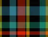 Bold Highland Plaid Laptop Sleeve design — vibrant tartan plaid pattern with intersecting bands of black, teal, fiery