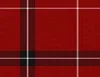 Crimson Highland Plaid Laptop Sleeve design — classic red tartan fabric pattern with bold black bands and thin white