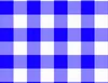 Classic Blue Gingham Laptop Sleeve design — classic large-scale gingham pattern in vivid cobalt blue and white