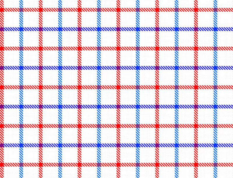 American Plaid Laptop Sleeve design — red and blue intersecting plaid stripes on a white background forming a classic