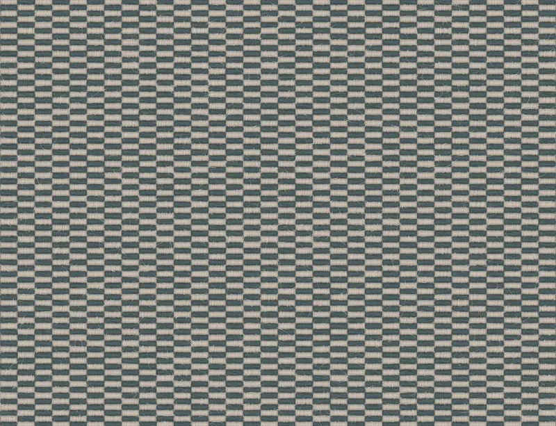 Coastal Weave Texture Laptop Sleeve design — tightly woven checkerboard textile pattern in slate teal and warm beige