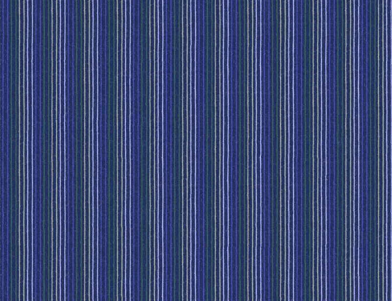 Bold Stripe Classic Laptop Sleeve design — vertical pinstripes in cobalt blue, forest green, and white repeating across