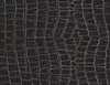 Midnight Croc Laptop Sleeve design — close-up crocodile skin emboss pattern in deep black with raised segmented scales